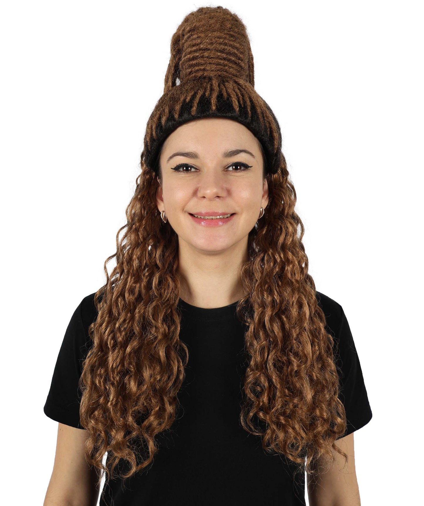 HPO Women Chloe Bailey Braid Wig–Premium Dark Brown Wig for Cosplay, Performances and Everyday Style, Premium Breathable Capless Cap