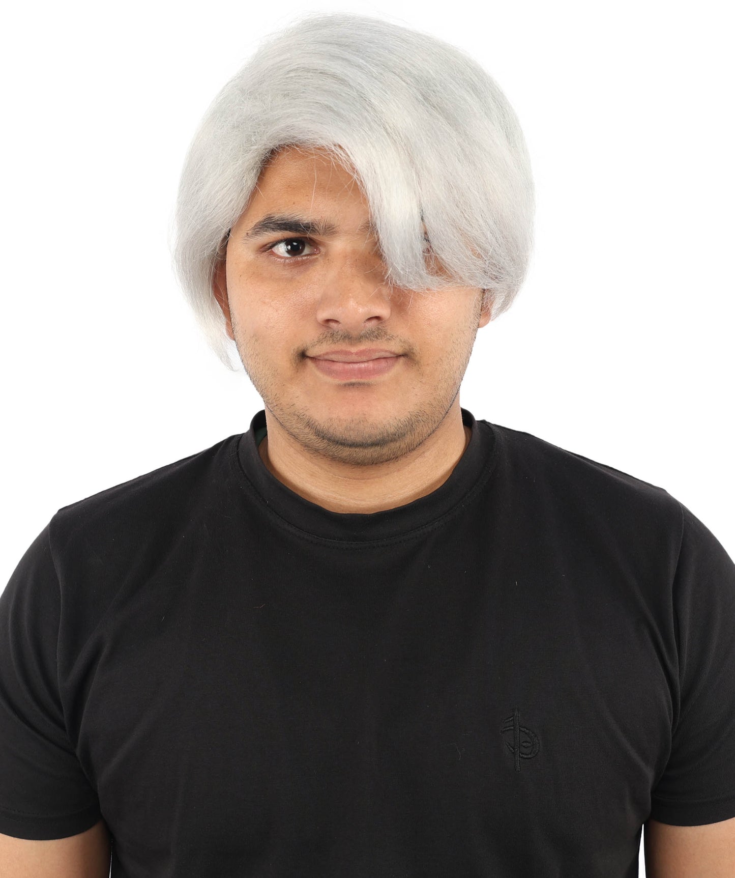 HPO Men’s Blonde Wig with Long Side Bangs  | Flame-retardant Synthetic | Ideal for Cosplay, Halloween & Party Looks