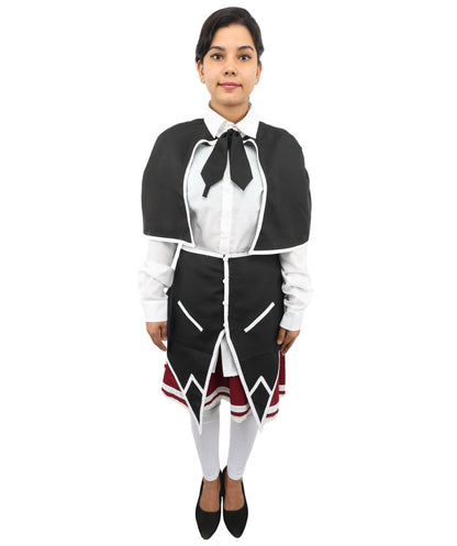 HPO Women's Anime Manga Series Protagonist Red Uniform Costume Set, Suitable for Halloween, Flame-retardant Synthetic Fabric