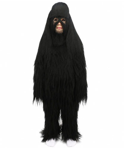 HPO Teen Extreme Hairy Person Costume Bundle & Mask Set - Full-Body Hair Suit Extra-Long Costume Wig for Halloween, Cosplay & Parties - Multiple Color Options