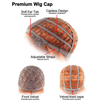 HPO Men's Short Dramatic Texture Wig | White with a striking black undercut, multi-layered messy styling | Halloween, cosplay, drag, theatrical performances, and themed parties