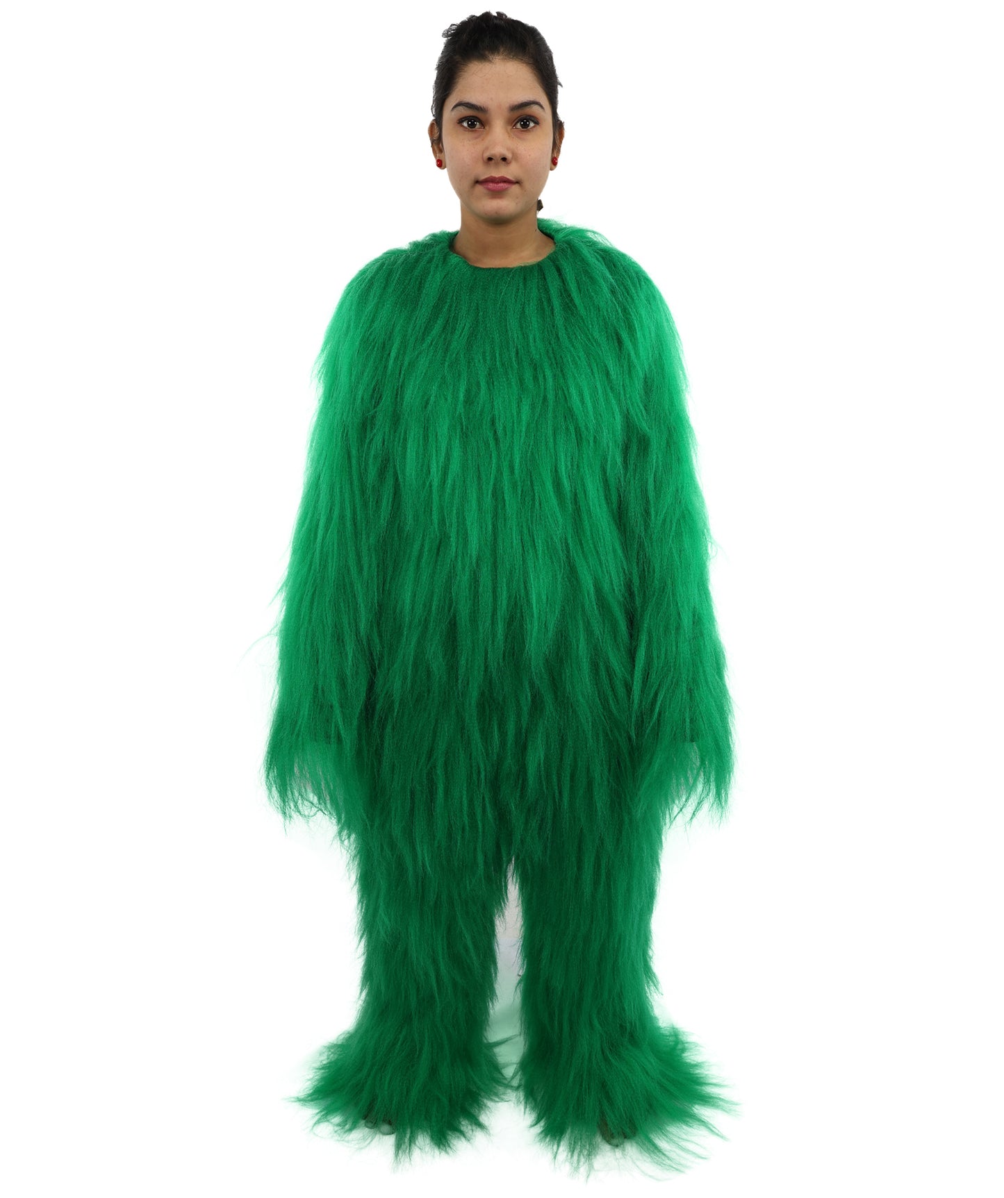 HPO Teen Extreme Hairy Person Costume Bundle & Mask Set - Full-Body Hair Suit Extra-Long Costume Wig for Halloween, Cosplay & Parties - Multiple Color Options
