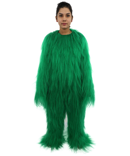 HPO Teen Extreme Hairy Person Costume Bundle & Mask Set - Full-Body Hair Suit Extra-Long Costume Wig for Halloween, Cosplay & Parties - Multiple Color Options
