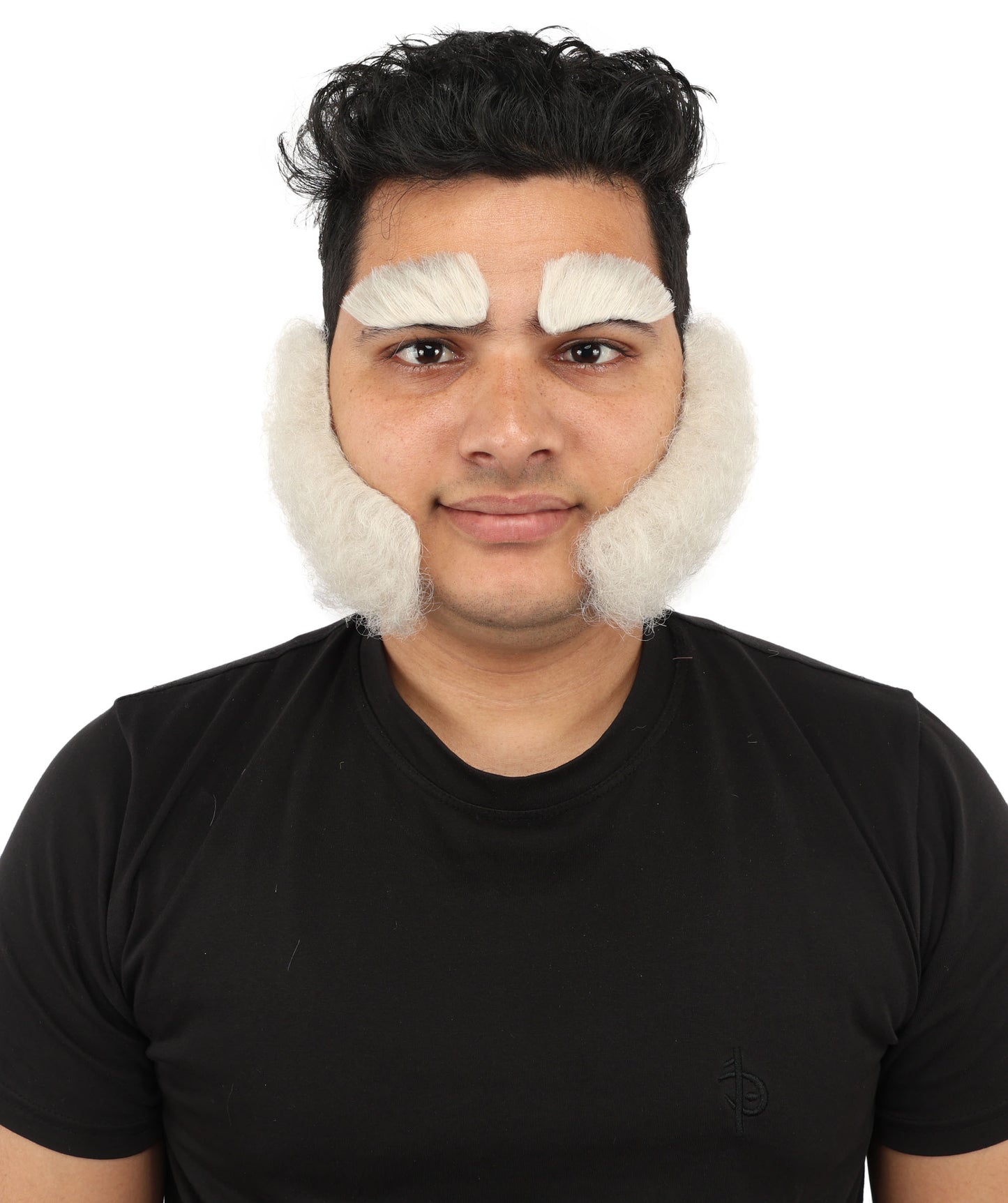 HPO Men’s Sideburns and Eyebrows Set | Animated Character-Inspired Facial Hair | Ideal for Halloween and Cosplay