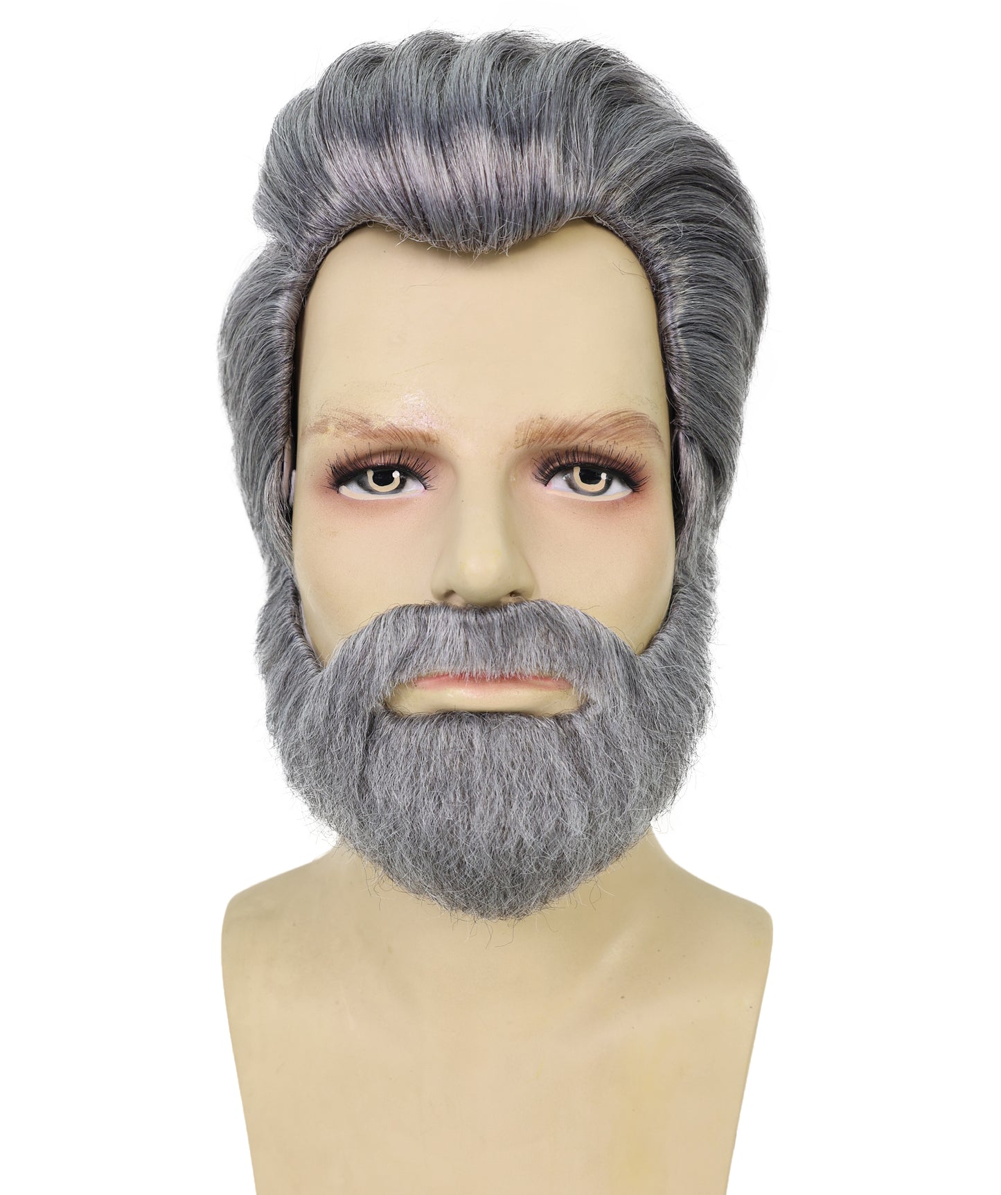 HPO Adult Men's Game inspired Silver Grey Wig | Ideal for Sporty & Casual Looks| Flame-retardant Synthetic Fiber