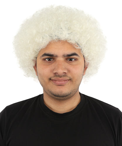 HPO Men's Afro Style Clown Wig with Standard Cap  | Flame-Retardant Synthetic Fiber | Ideal for Parties, Cosplay, and Themed Events