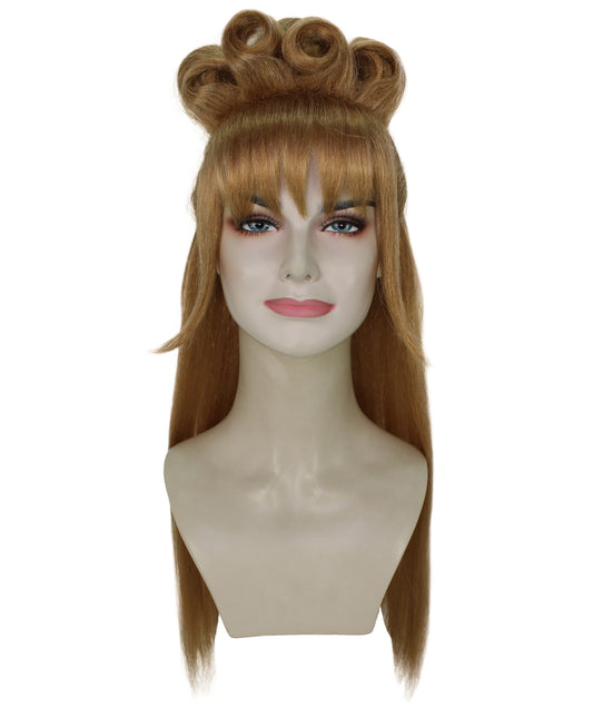 HPO Women's English Drag Queen Blonde Wig | Perfect for Halloween | Flame-retardant Synthetic Fiber