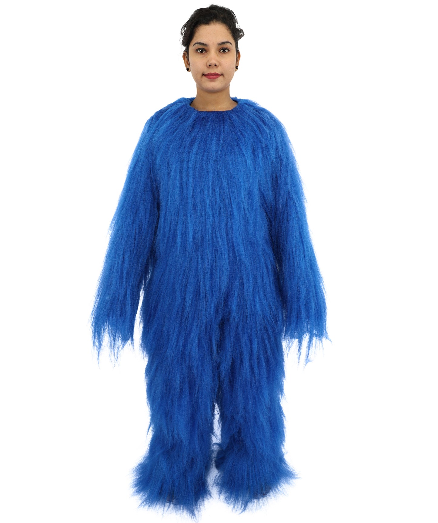 HPO Teen Extreme Hairy Person Costume Bundle & Mask Set - Full-Body Hair Suit Extra-Long Costume Wig for Halloween, Cosplay & Parties - Multiple Color Options
