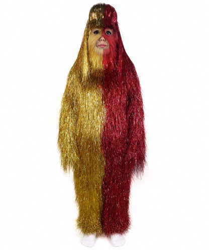 HPO Teen Extreme Hairy Two Part Costume Bundle & Mask Set - Full-Body Hair Suit Extra-Long Costume Wig for Halloween, Cosplay & Parties - Multiple Color Options