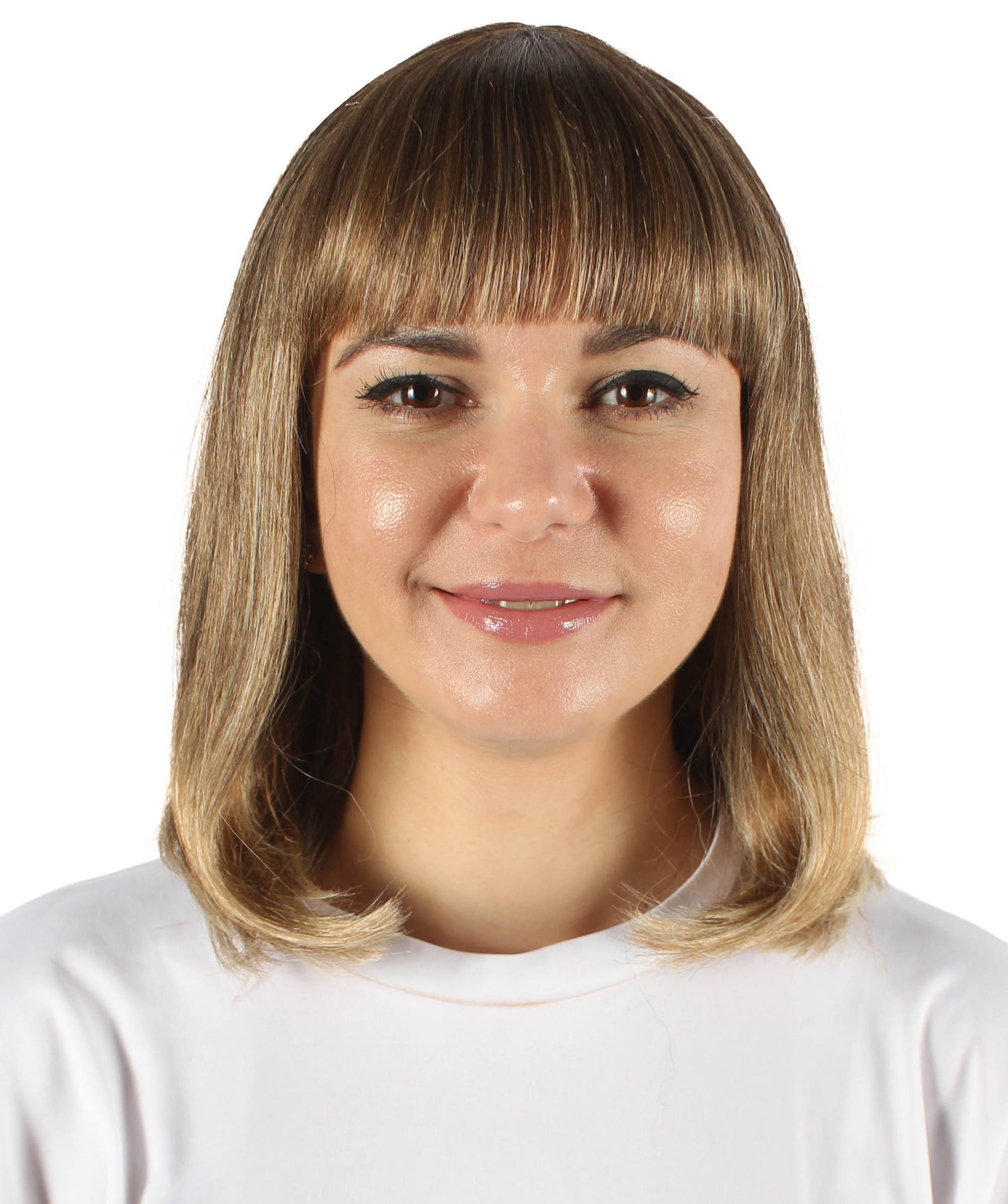 HPO Women's Shoulder Length Bob Wig Collection | Straight Halloween Wig Multiple Color Option | Premium Breathable Capless Cap