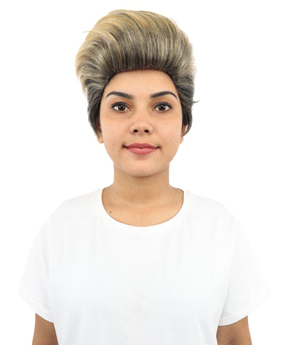 HPO Women's Short Blonde Pixie Cut Wig – Textured Layered Synthetic Hairstyle for Cosplay, Stage & Party Fashion