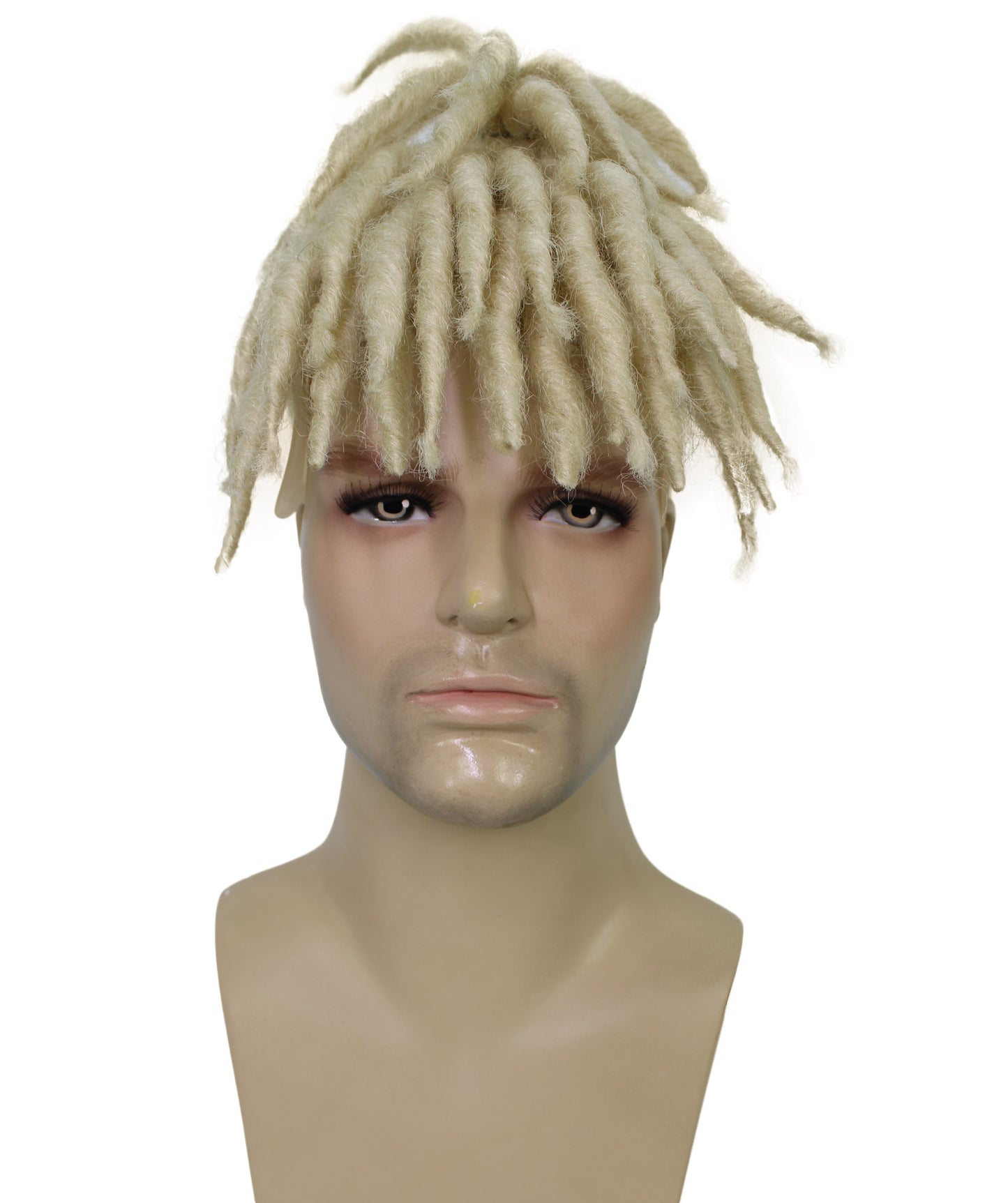 HPO Men’s American Rapper Dark Blue Dreadlock Updo Wig I Non-flammable Synthetic Fiber Wig