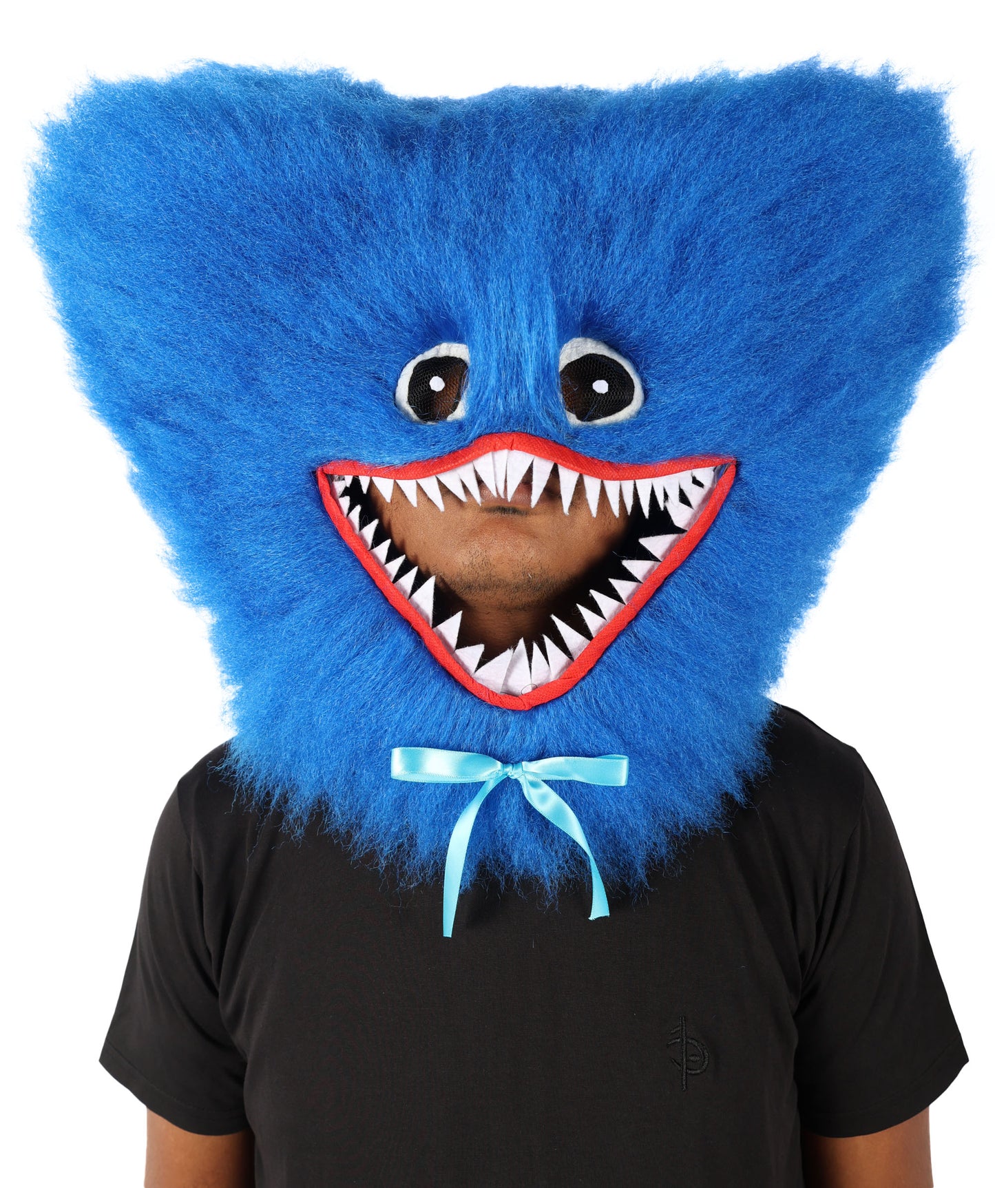HPO Adult Furry Blue Monster Full-Body Costume with Scary Mask| Perfect for Halloween| Flame-retardant Synthetic Fabric