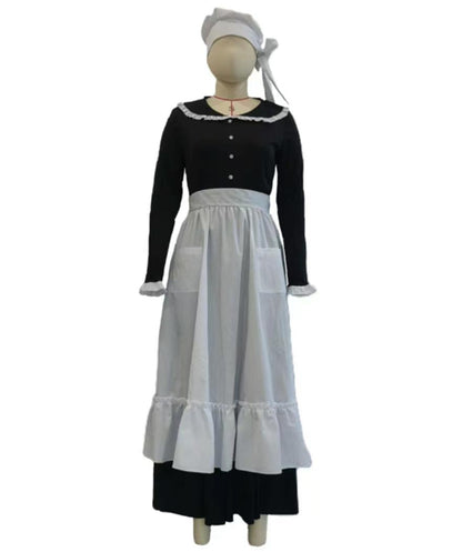 Women's Pilgrim Costume | Black and White Cosplay Costume