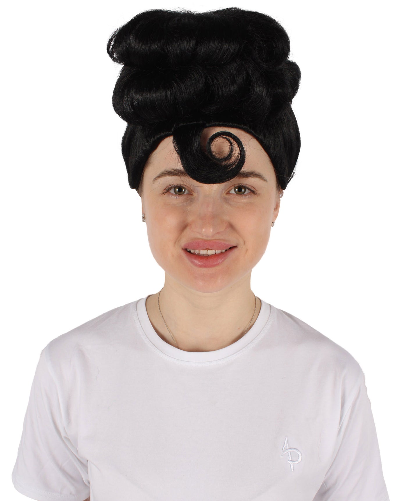  American Singer Black High Bun Wig