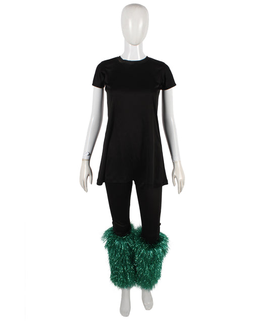 Unisex Party Multicolor Tinsel Leg Warmer and Cuffs Set