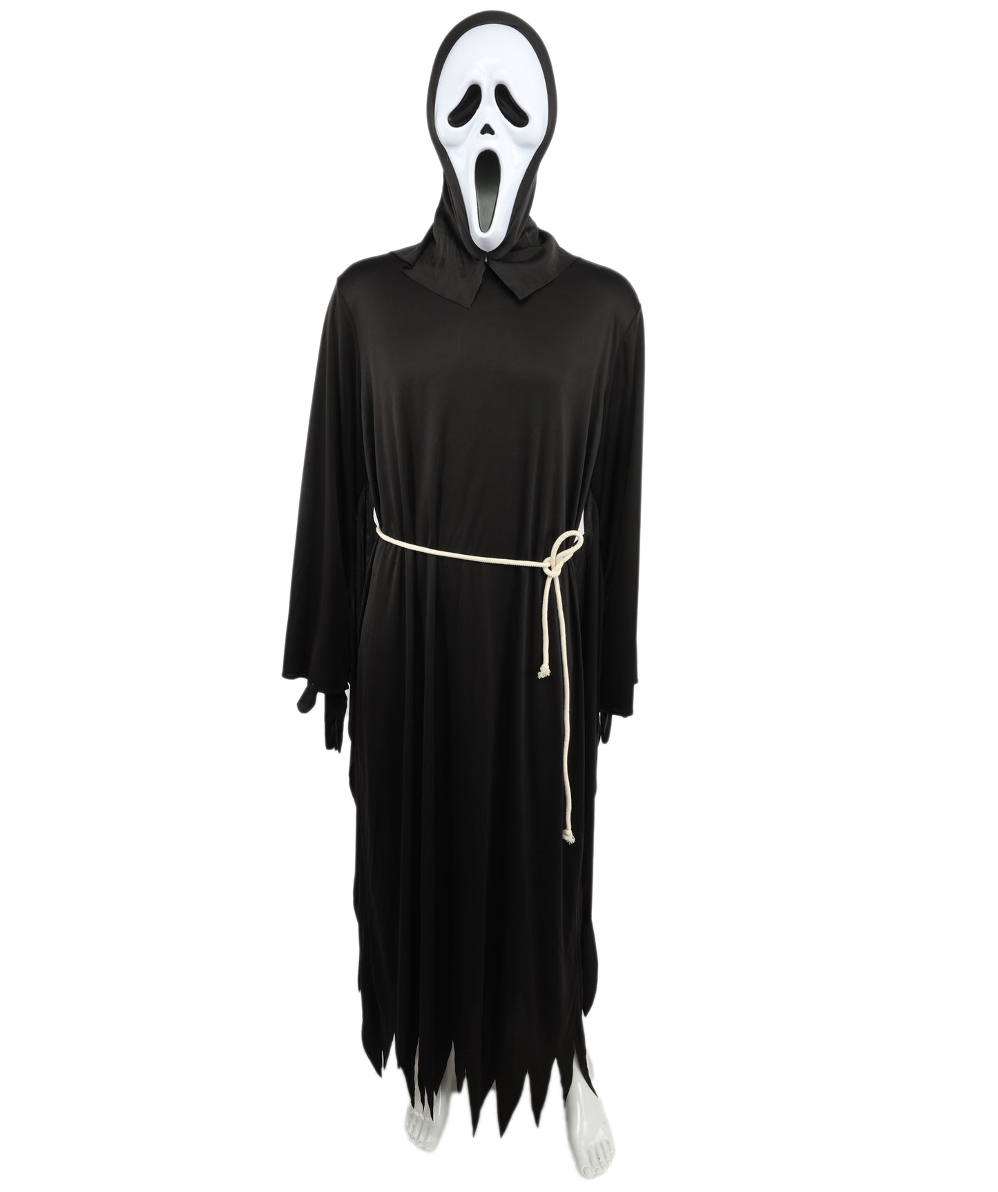 Adult Men’s Wailing Ghost Costume | Hooded Black Robe Outfit | Ideal for  Cosplay, Halloween & Themed Events