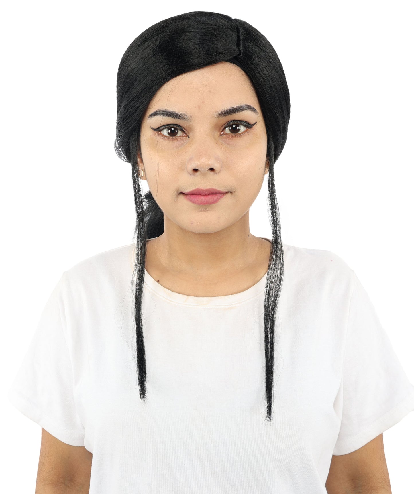 HPO Women’s Margo Gru-Inspired Long-Length Brown Wig | 17 Inch Hairpiece Halloween, Cosplay, and Themed Parties | Natural-Looking Synthetic hair with Capless Cap