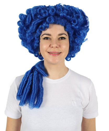 HPO Women's Colonial hairstyle Curly Multiple color Wig I  Premium Breathable Capless Cap Design I  Multiple Color Options I Flame-retardant Synthetic Fiber