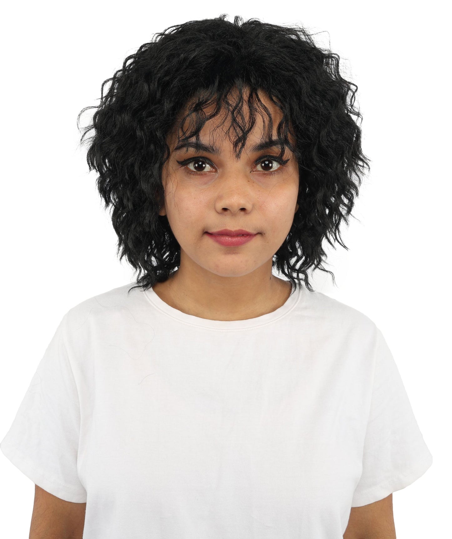 HPO Adult Women's Messy Teased Spiky Multicolor Wig | Curly Two-tone vibrant hue, create of synthetic fiber, extreme textured volume, breathable capless base | Party, Halloween, theater, drag, performance, costume events