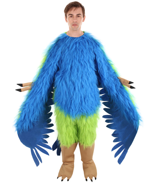HPO Unisex Green Byronosaurus Furry Dinosaur Costume| Perfect for Halloween| Flame-retardant Synthetic Fabric