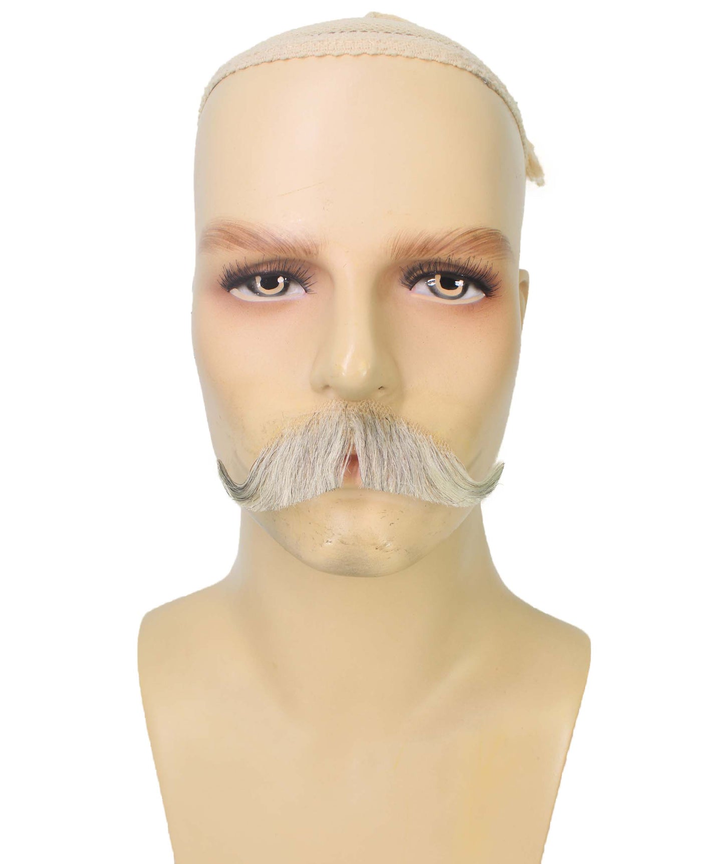 HPO Men's Realistic Fake Imperial Human Hair Mustache | Multiple Color Options