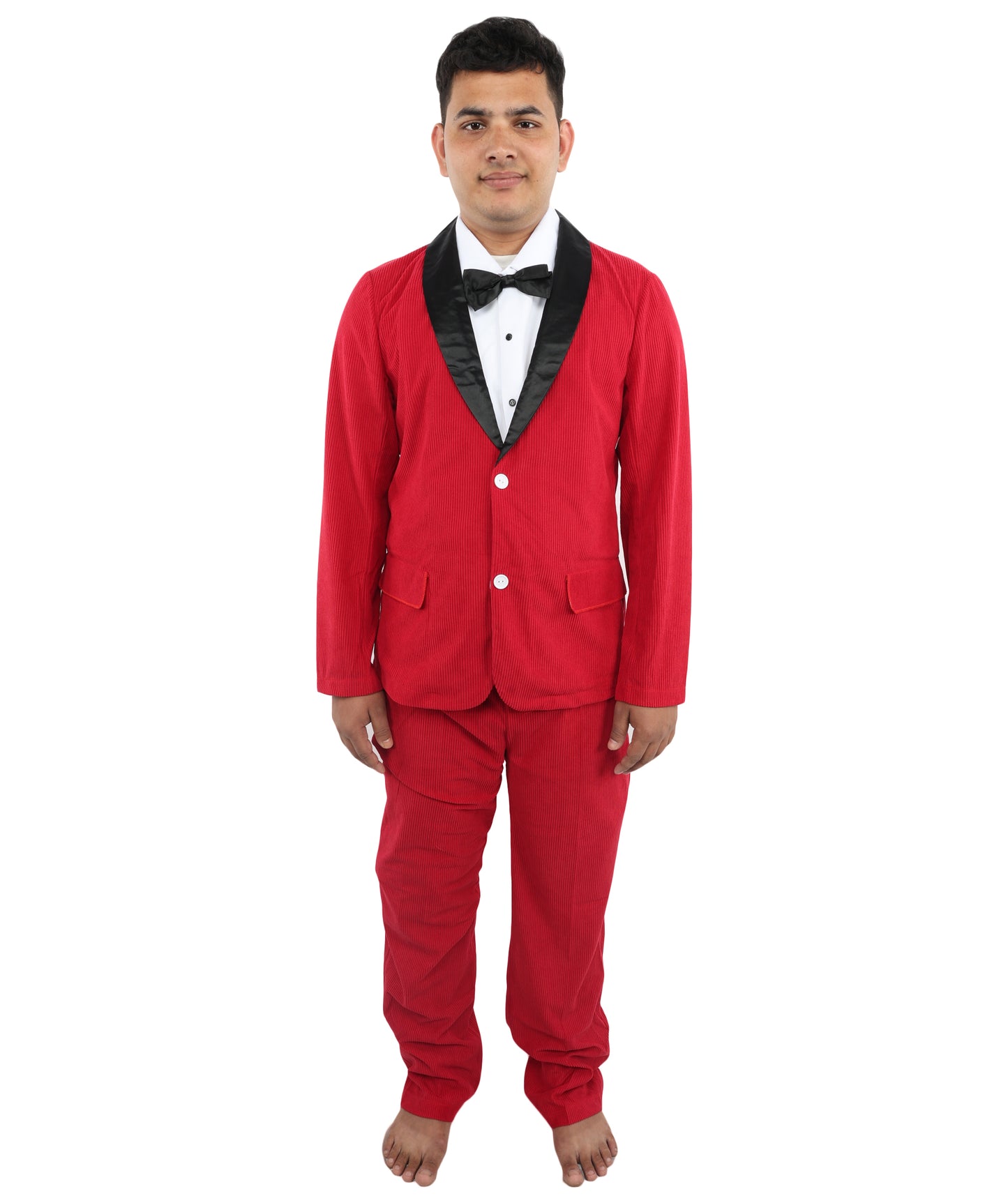 HPO Men's Red Tuxedo Suit Costume  | Formal Top & Pant Cosplay Outfit | Perfect for Halloween Parties & Theme Events