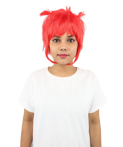 HPO Adult Women's Animal Ear Braided Wig | Multiple Color Options | Synthetic fiber, short bob with sculpted ears and long micro-braids, breathable base | Party, Halloween, theater, drag, performance, costume events