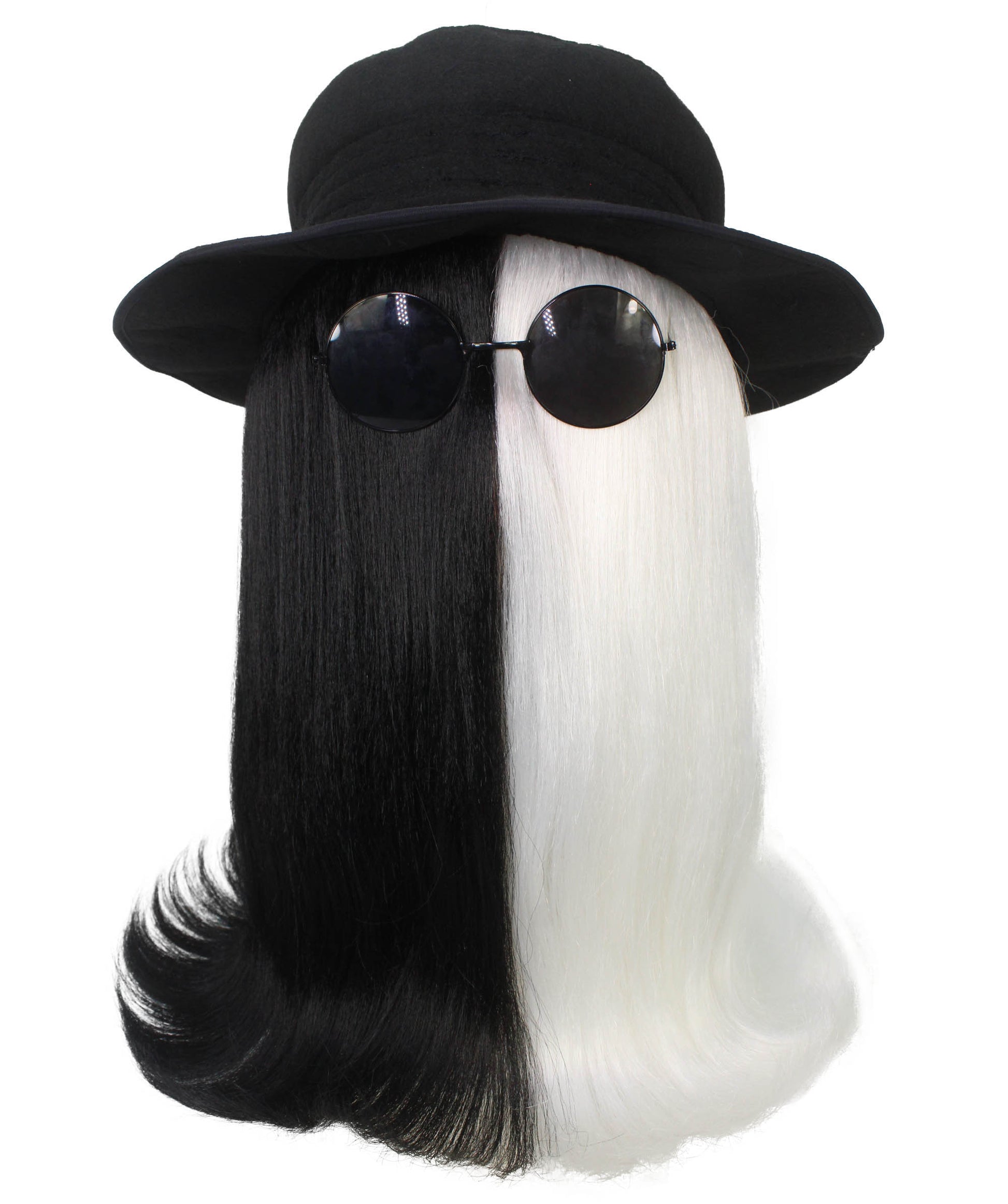 Black & White Straight Creature Wig