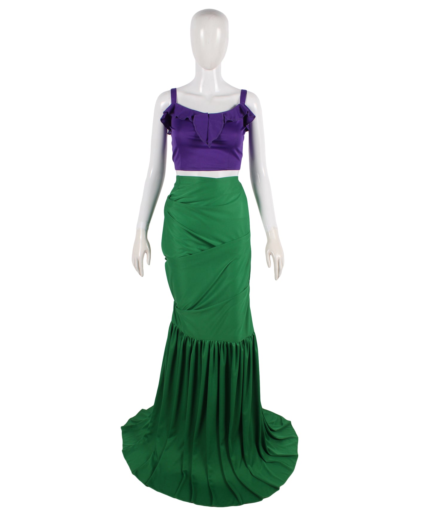 HPO Women's Green Mermaid Costume| Perfect for Halloween| Flame-retardant Synthetic Fabric