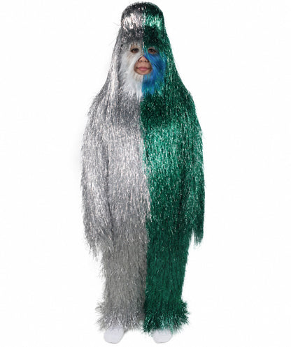 HPO Teen Extreme Hairy Two Part Costume Bundle & Mask Set - Full-Body Hair Suit Extra-Long Costume Wig for Halloween, Cosplay & Parties - Multiple Color Options