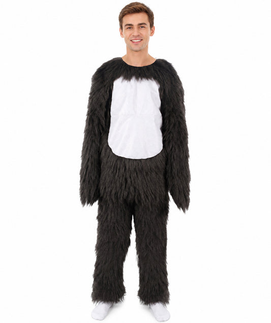 HPO Black and Grey Gorilla Costume | Long Synthetic Fibers