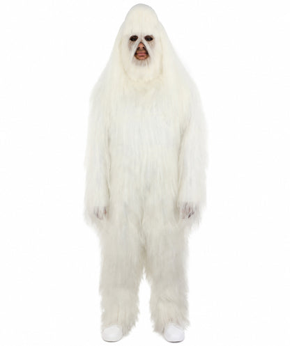 HPO Unisex Extreme Hairy Person Costume, Mask and Bundle - Full-Body Hair Suit Extra-Long Ash Brown Costume Wig for Halloween, Cosplay & Parties