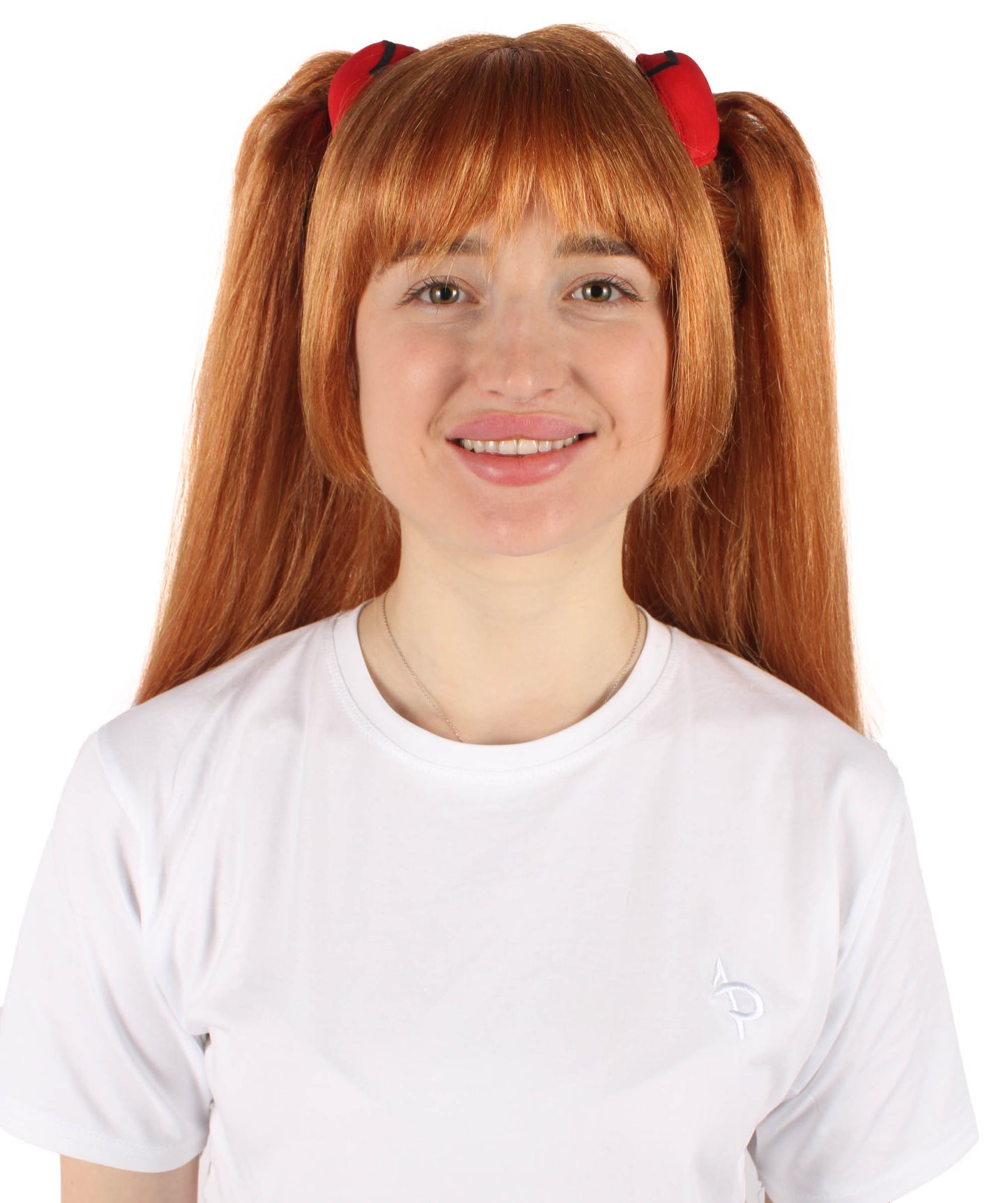 HPO Women's Anime Protagonist Double Ponytail Brown Wig | Perfect for Halloween| Flame-retardant Synthetic Fiber