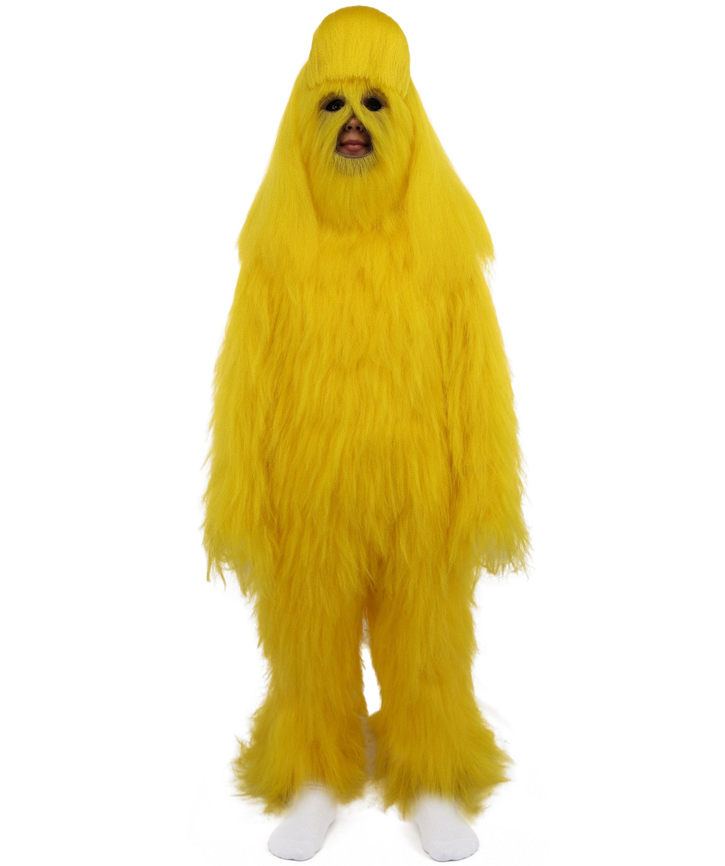 HPO Teen Extreme Hairy Person Costume Bundle & Mask Set - Full-Body Hair Suit Extra-Long Costume Wig for Halloween, Cosplay & Parties - Multiple Color Options