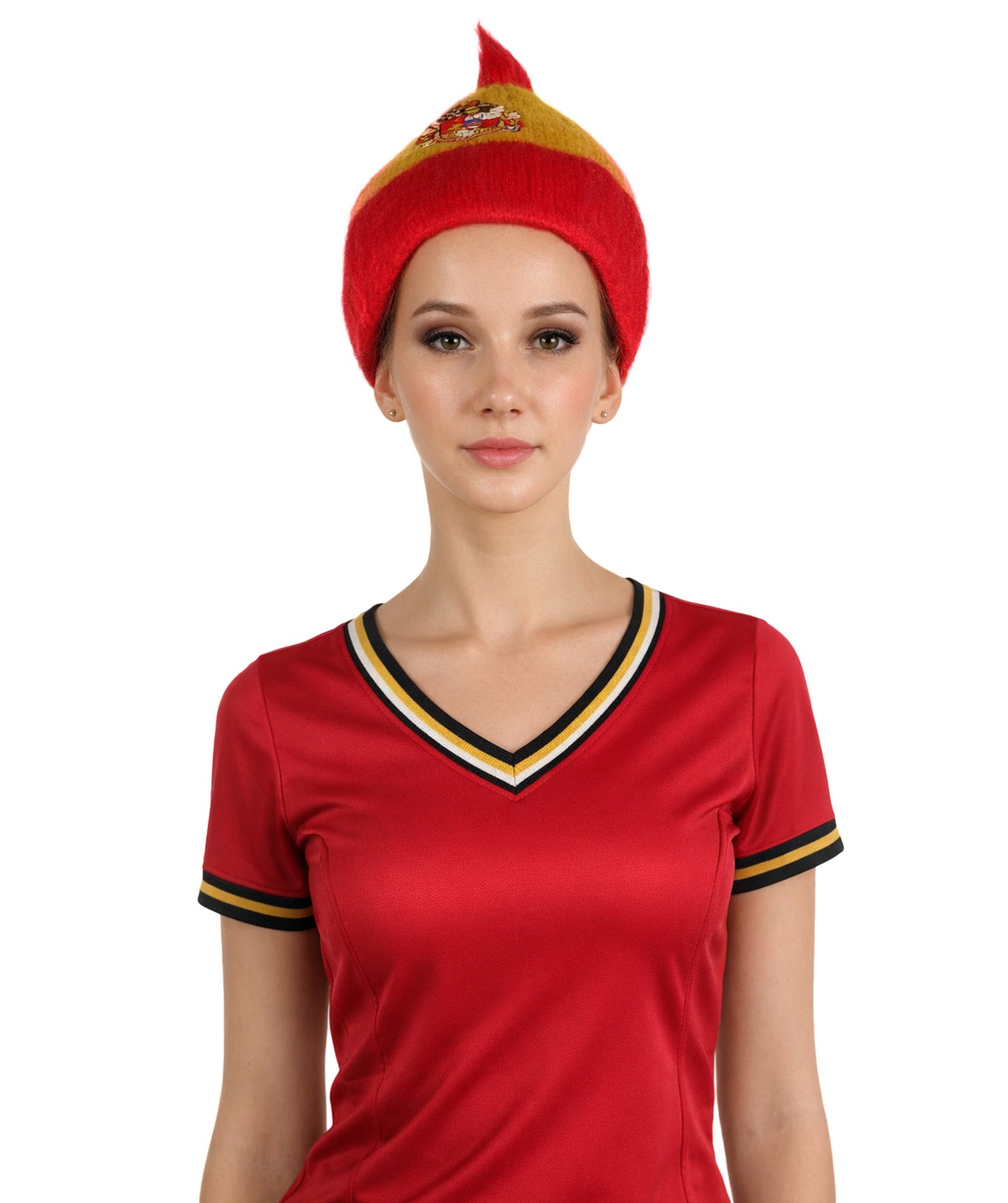 Spain Flag Sport Troll Wig | National Pride | Premium Breathable Capless Cap