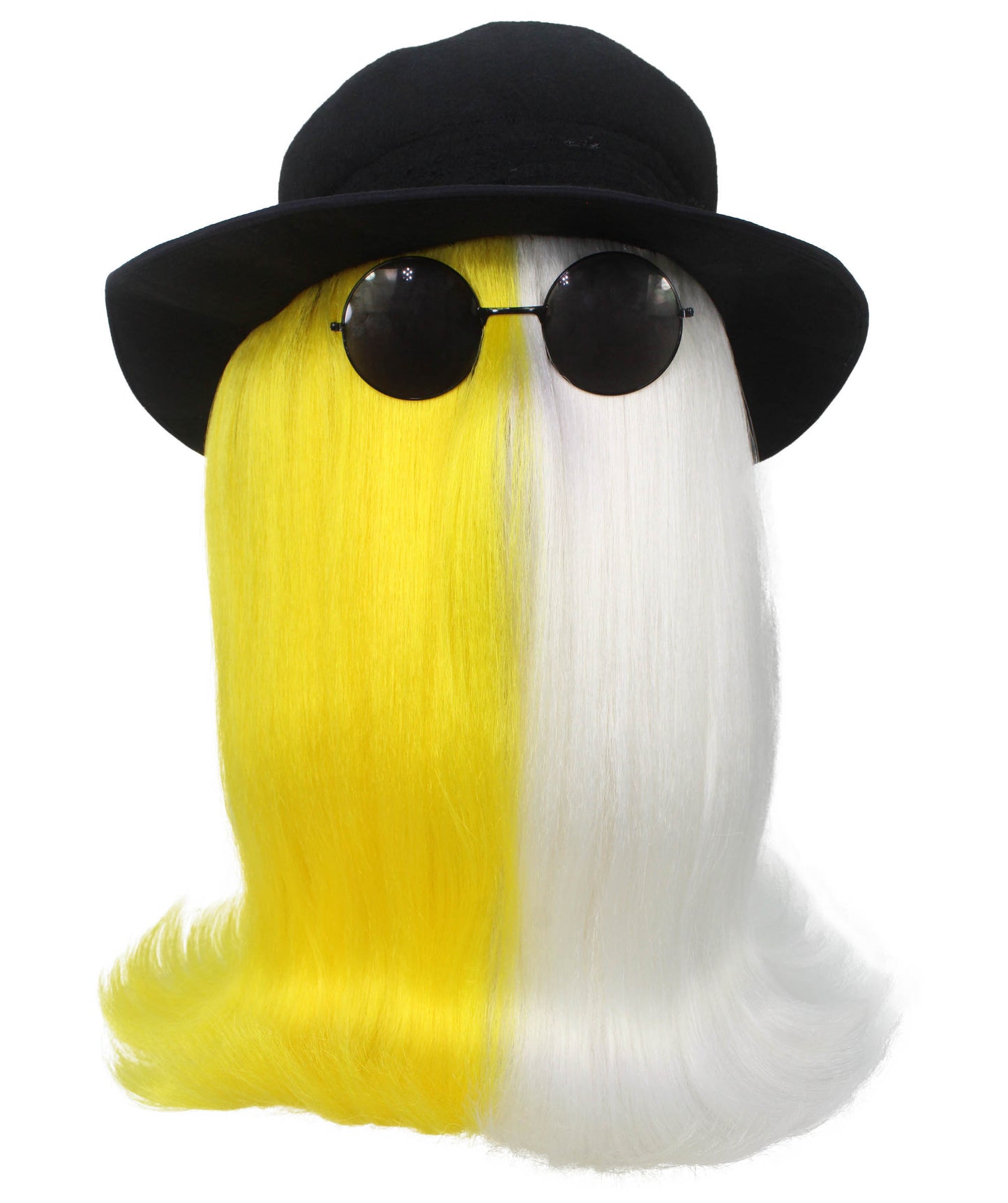 Yellow & White Straight Creature Wig