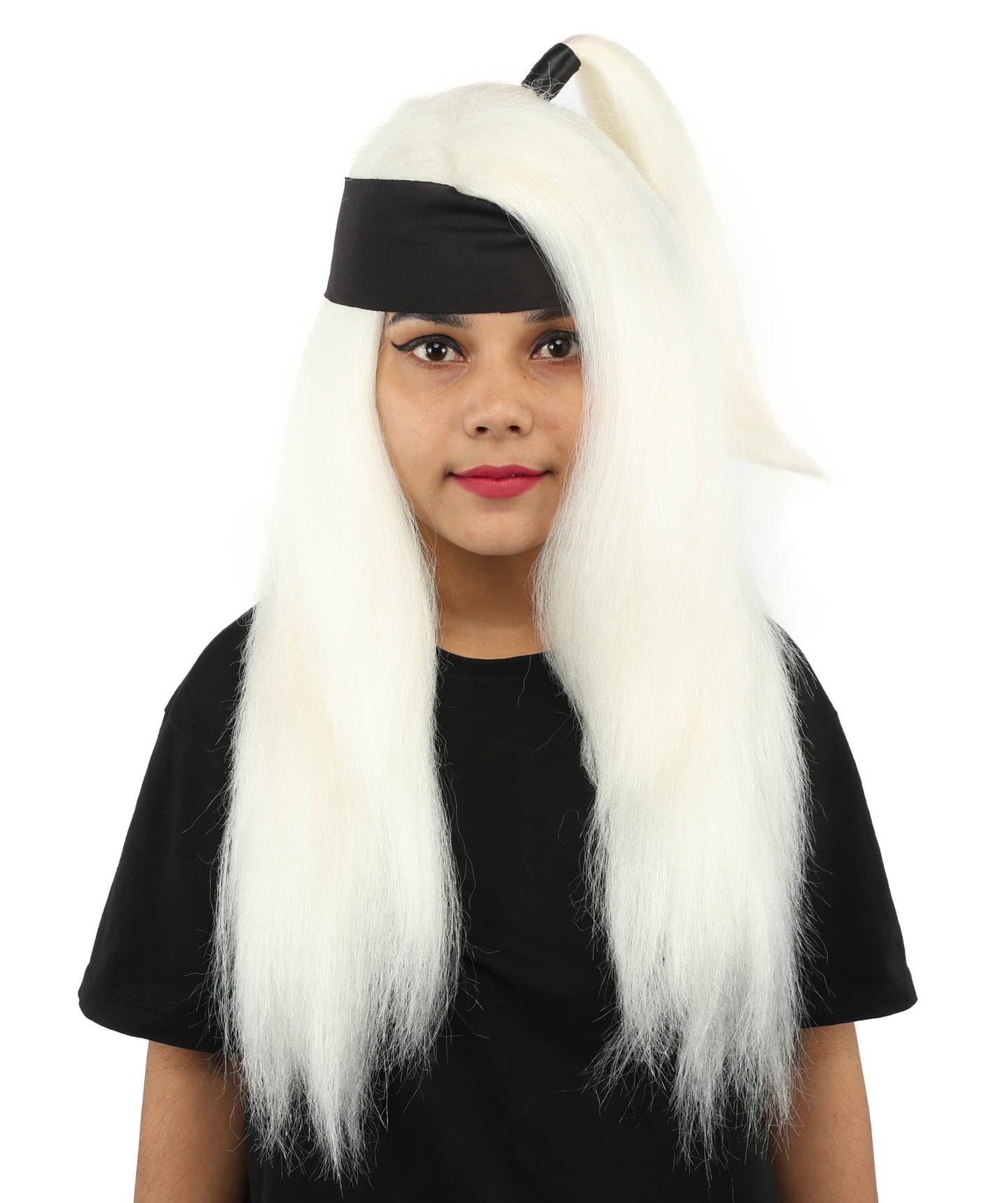 Women's High Ponytail Ninja Wig | Multiple Color Options | Create of synthetic fiber, long straight texture with top-tied fountain, breathable base | Cosplay, Halloween, theater, party, performance, costume events