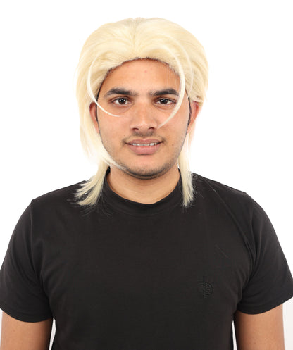 HPO Adult Men's Luxury Couture-Inspired Wig | Designer Style High Fashion Hairpiece | Elegant Synthetic Fiber for Cosplay, Party & Stage