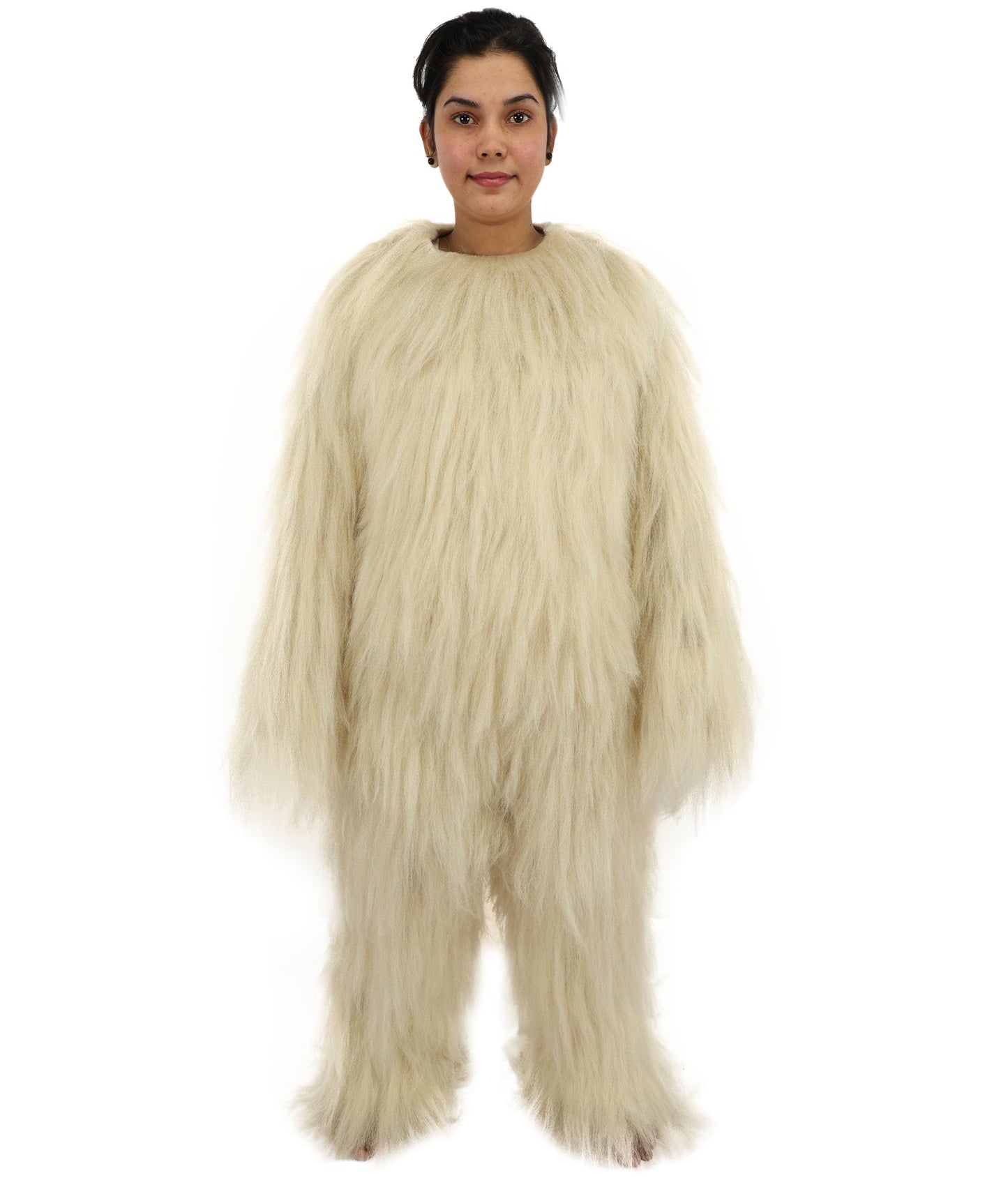 HPO Teen Extreme Hairy Person Costume Bundle & Mask Set - Full-Body Hair Suit Extra-Long Costume Wig for Halloween, Cosplay & Parties - Multiple Color Options