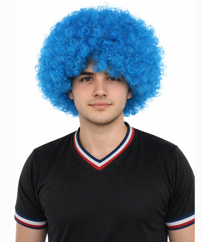 Short Afro Clown Unisex Wig | Fancy Halloween Wig Premium Breathable Capless Cap
