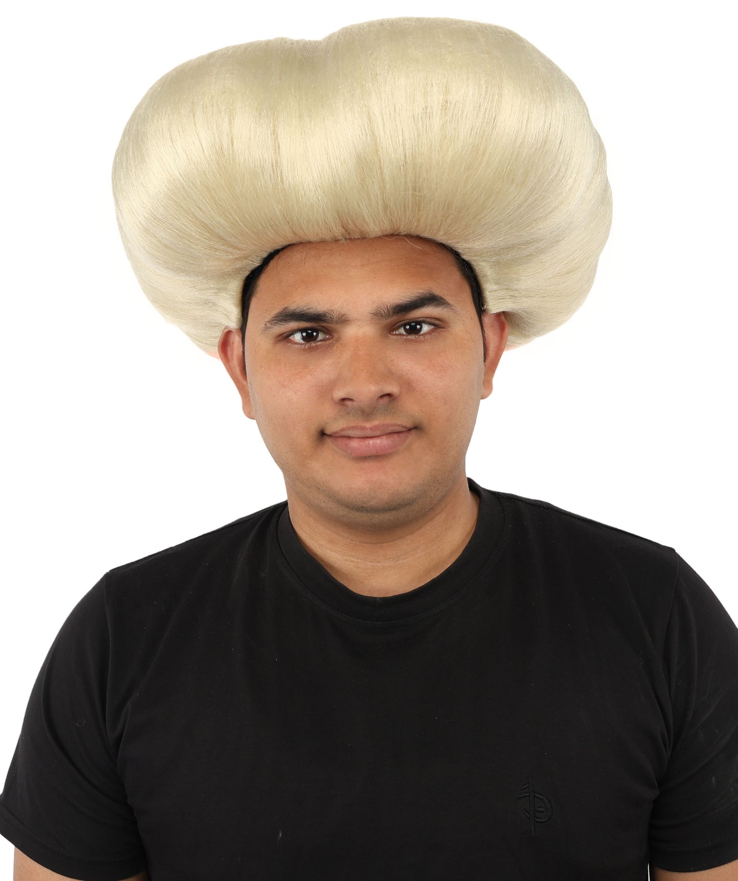 HPO Men's Mad Scientist Wig | High Volume White Vertical Hair with Faux Bald Cap Top & Structured Styling | Halloween Costume Party Theater Prop & Dress Up Accessory | Multicolor Options
