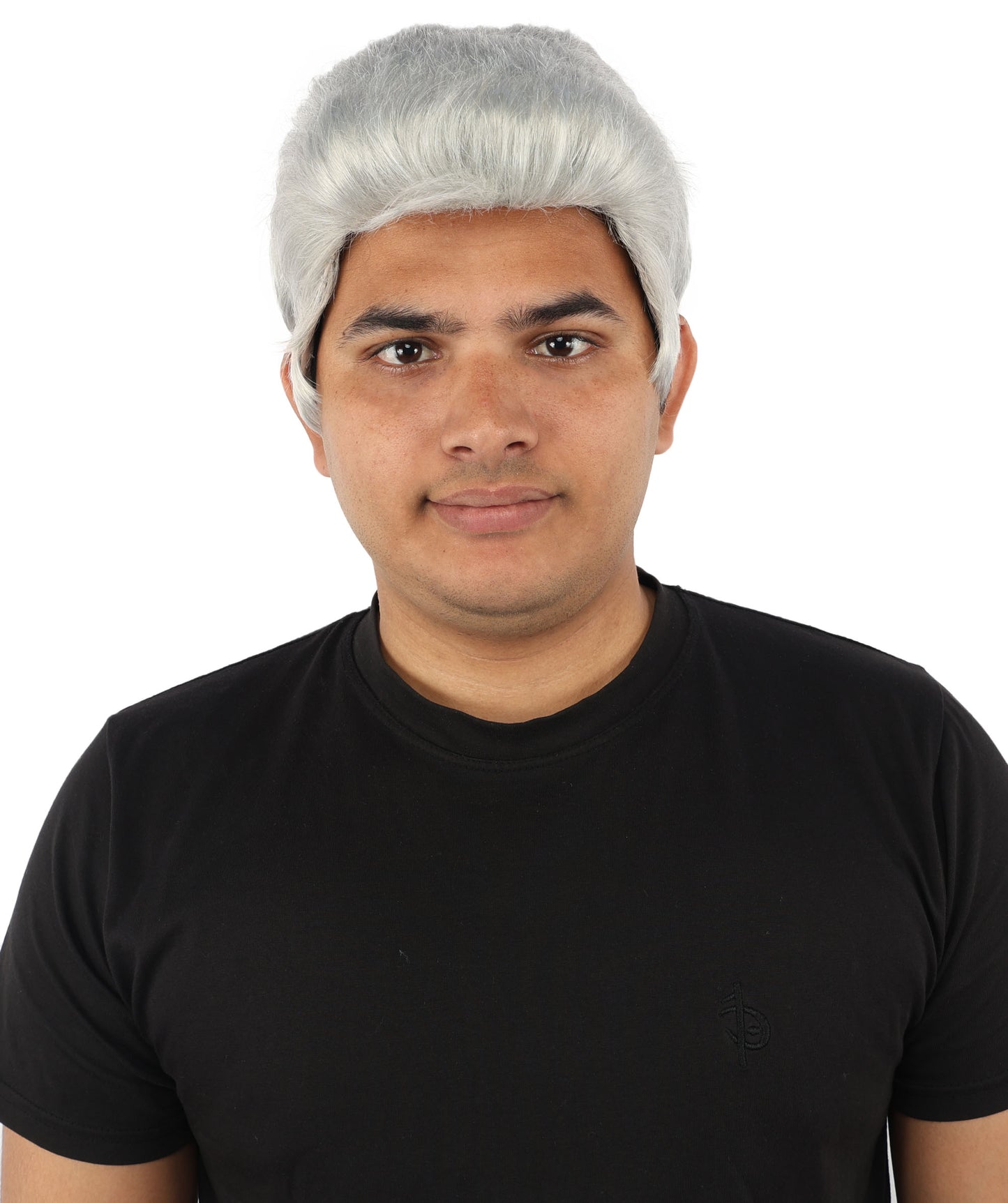 HPO Men's Side Swept Undercut Wig | Short Brown Texture with Tapered Sides, Heat Resistant Synthetic Fiber & Breathable Net | Halloween, Space Ranger Cosplay, Sci-Fi Theme Party & Roleplay