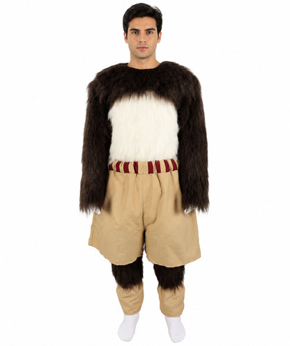 HPO Adult Furry Animated Character Multiple Panda Costume, Bundle & Mask Perfect for Halloween, Flame-retardant Synthetic Fabric
