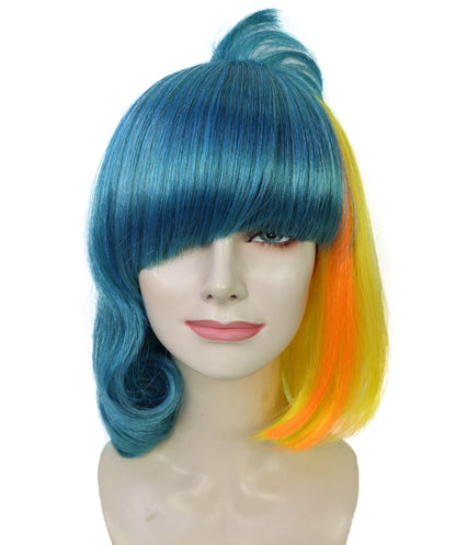 HPO Women's Random Costume Wig – Synthetic Hairpiece for Parties, Festivals, and Themed Events, Breathable Capless Cap