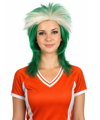 Saudi Arabia Flag Sports,80's Mullet Wig | Premium Breathable Capless Cap