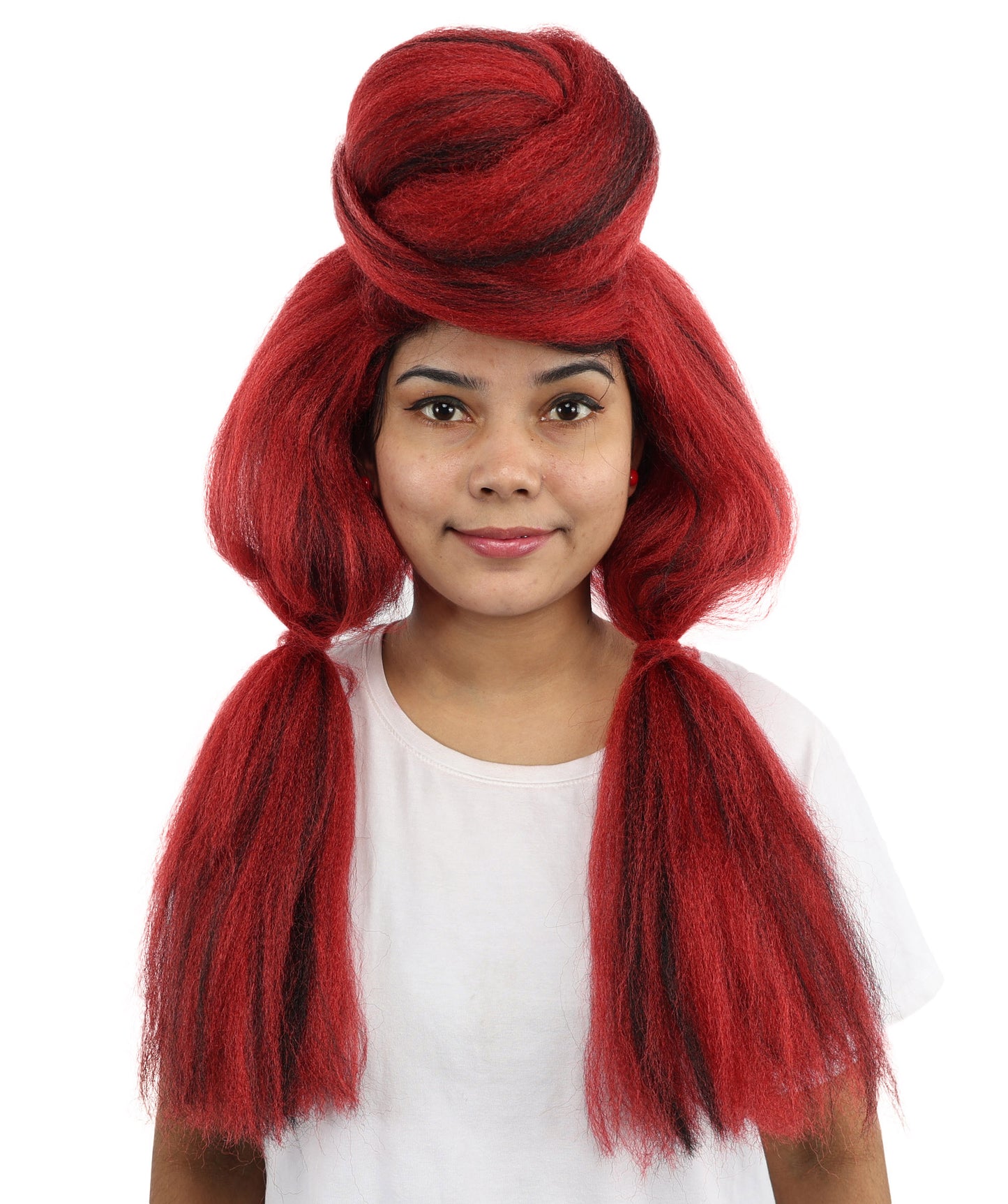HPO Women’s High Volume Extra Long Yarn Twisted Bun Wig – Multiple Color Options | Bubble Ponytails Hairpiece with Capless Cap | Statement Headpiece for Halloween, Cosplay, Theater and Drag Looks