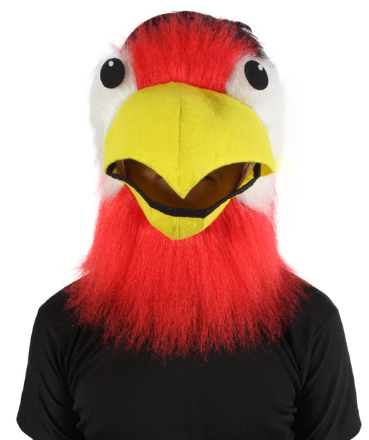 HPO Unisex Furry Colorful Tucan Fur Mask| Best for Halloween | Flame-retardant Synthetic Fiber