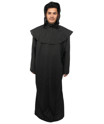 HPO Men's Deluxe Full-Length Layered Robe Costume - Black | Elegant and Stylish Outfit
