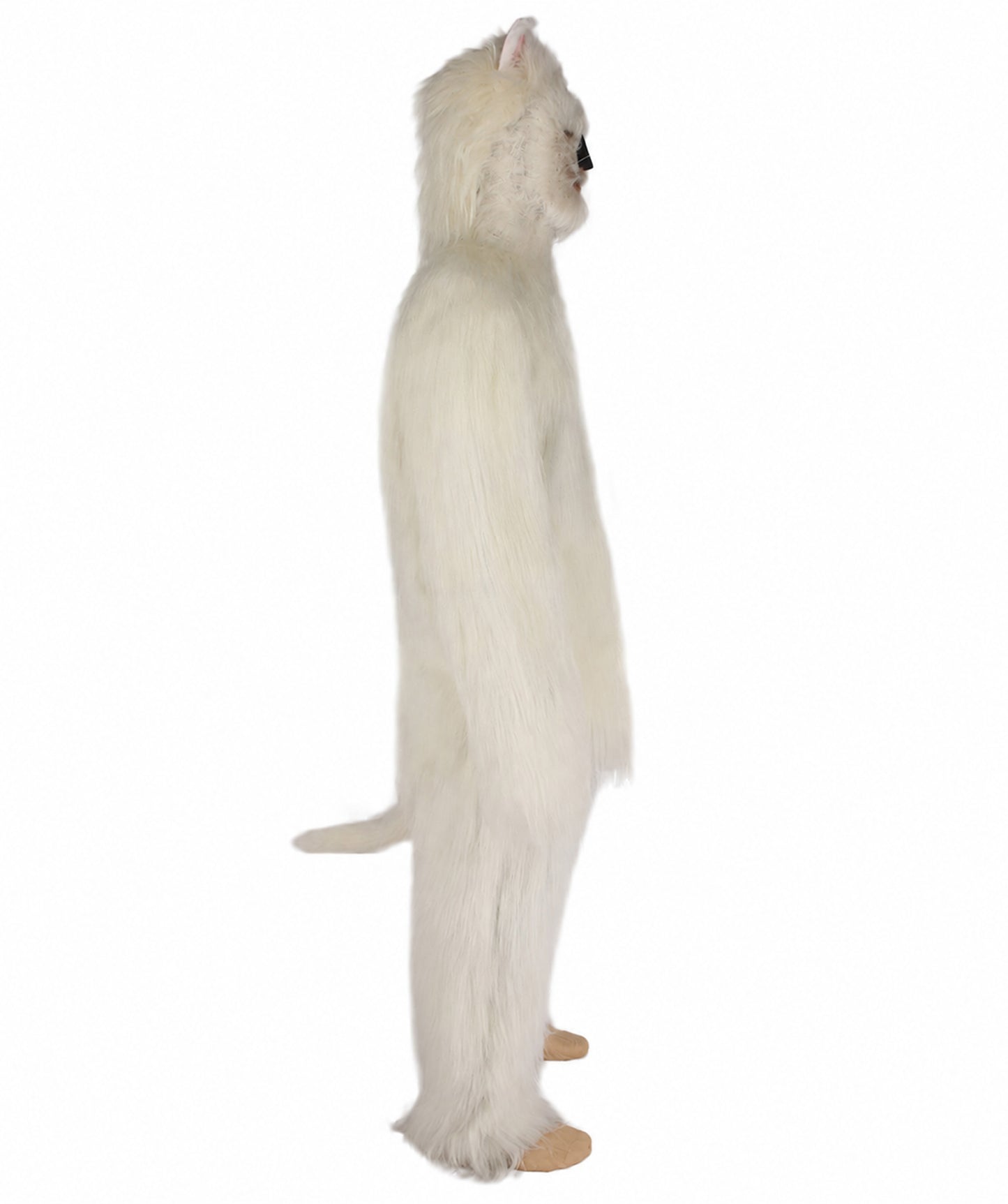 Furry Dog Collection | Men's White Spiked Furry Dog Fancy  Costume with Tail